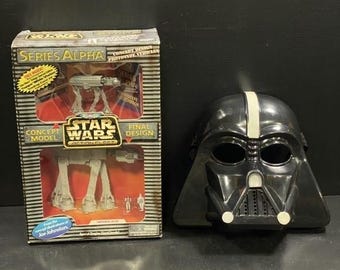 New Galoob 73420 Star Wars Action Fleet Concept Design Prototype Vehicles with Imperial Driver and Snow Trooper AND Darth Vader mask