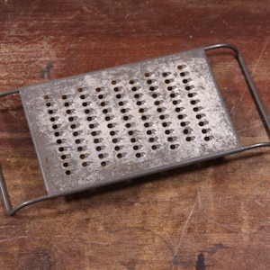 Metal Kitchen Grater, vintage cookware, fabulous patina, vintage