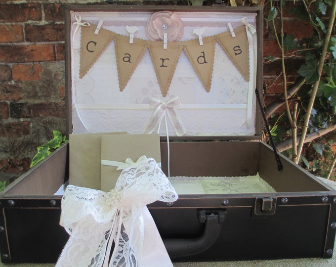 Wedding Card Suitcase Card Holder Post Box Love Birds Etsy UK