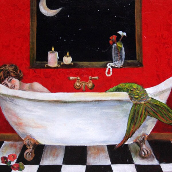 Moonlight Soak, Giclee Print on Gallery Wrapped Canvas