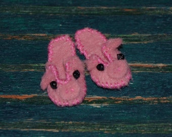 Miniature Piglet Slippers for 1/12 dollhouse