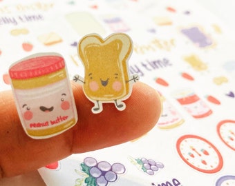 Peanut Butter and Jelly Planner Stickers PB&J Happy