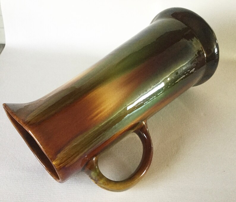 CAMBRIDGE Art Pottery 12 Large Pitcher Tankard Blended Glaze Ohio Ca 1900