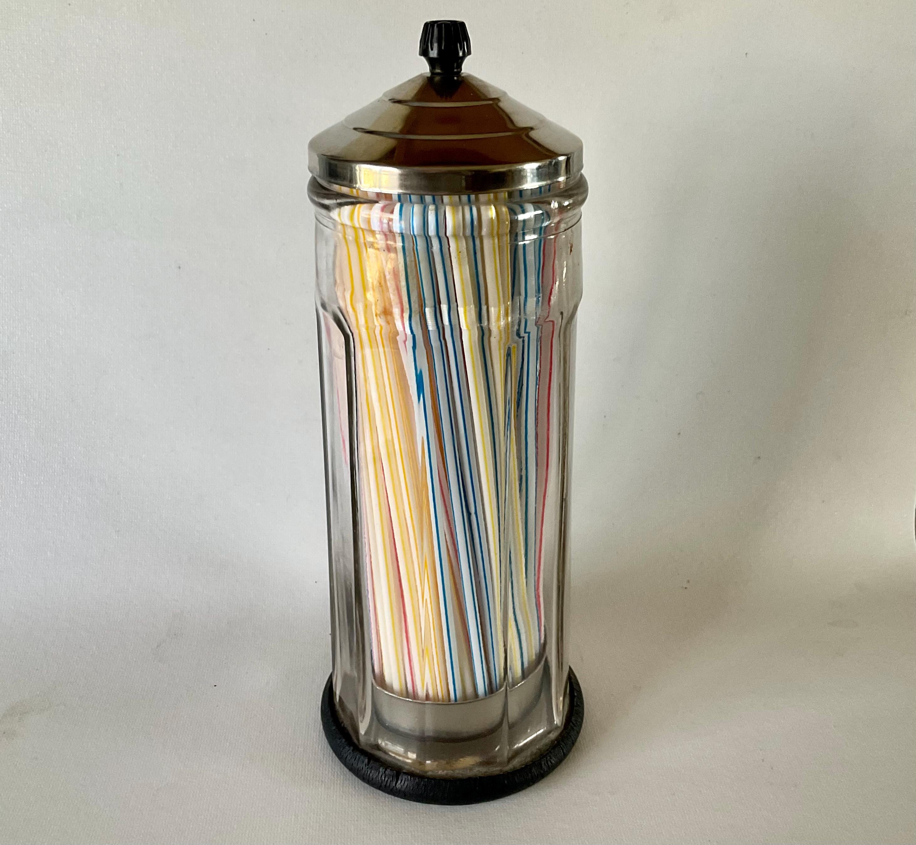 つよし様 リクエスト STRAW DISPENSER 1992 Amazon.co.jp: Retro Glass Straw Dispenser Straw Dispenser