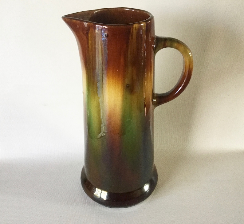 CAMBRIDGE Art Pottery 12 Large Pitcher Tankard Blended Glaze Ohio Ca 1900