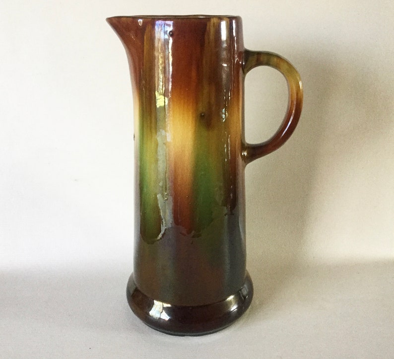 CAMBRIDGE Art Pottery 12 Large Pitcher Tankard Blended Glaze Ohio Ca 1900
