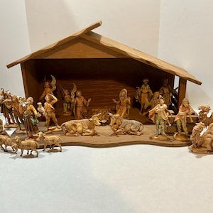 23 pc Fontanini Heirloom Nativity Fig. 5&quot; Scale ITALY Depose Spider Mark + Creche