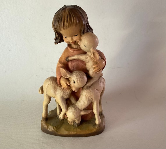 Vintage Rare Anri Wooden Carved Figurine 