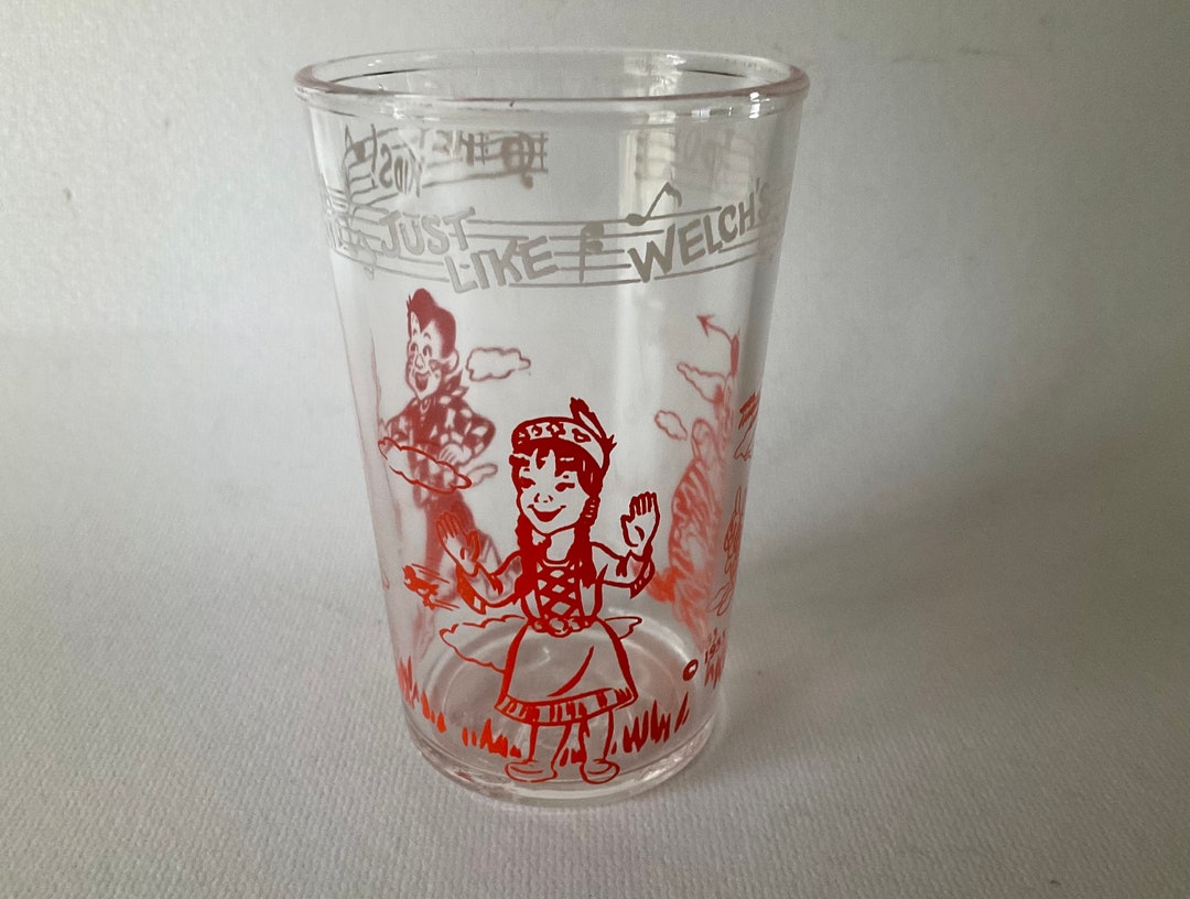 C 1953 WELCH'S Jelly Drinking Glass Red Howdy Doody Etsy