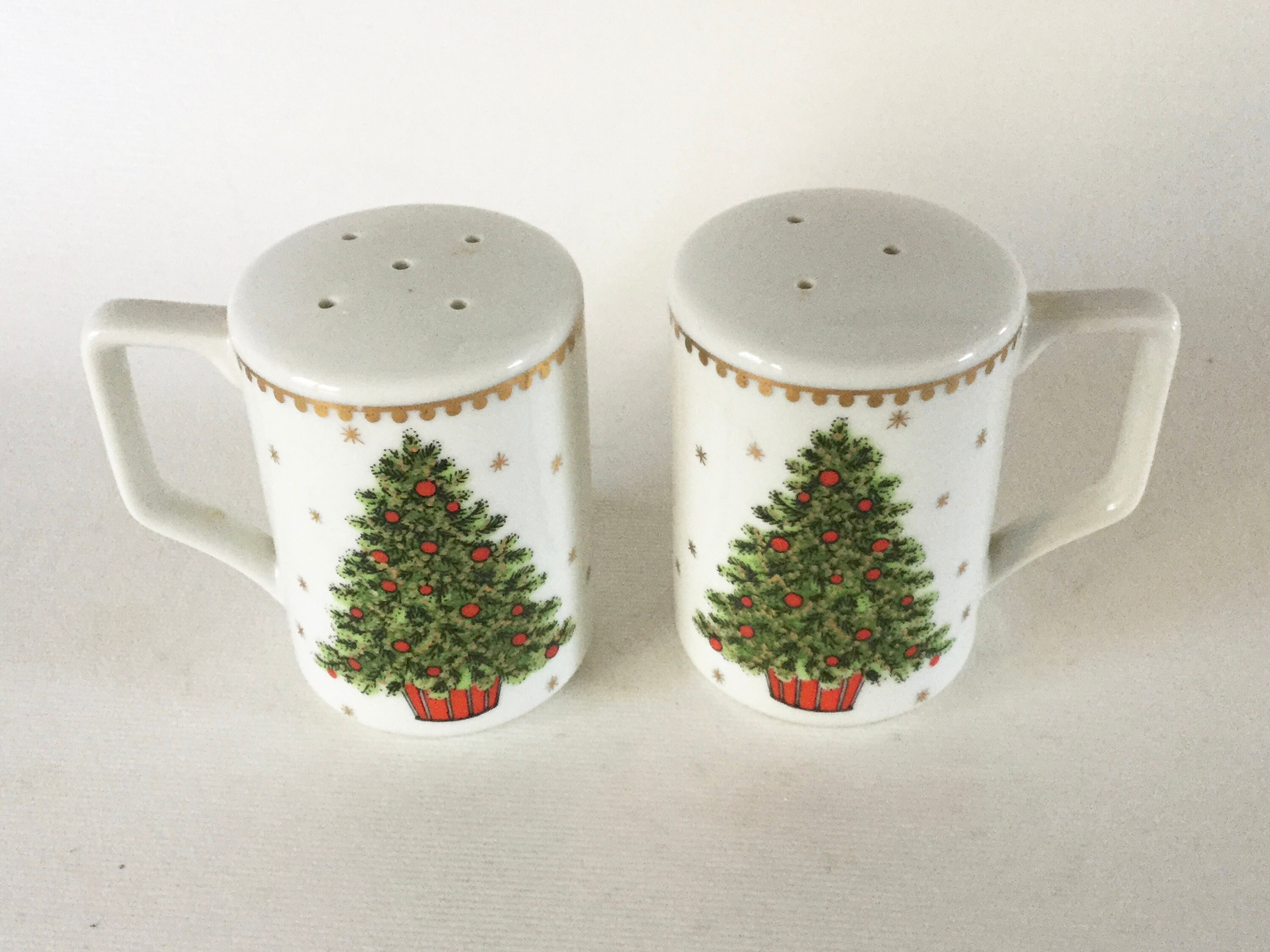 ペパーミントヨーゼフ Vintage JOSEF Originals Porcelain CHRISTMAS TREE Range Handled