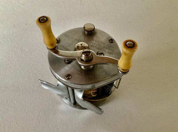 anti backlash fishing reels South Bend 350-B Vintage Level Wind FISHING REEL Anti-backlash Bakelite  Knobs USA Vintage