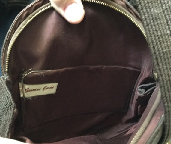 1940s Elegant Brown CORDE Handbag w/ Strap and Br… - image 4