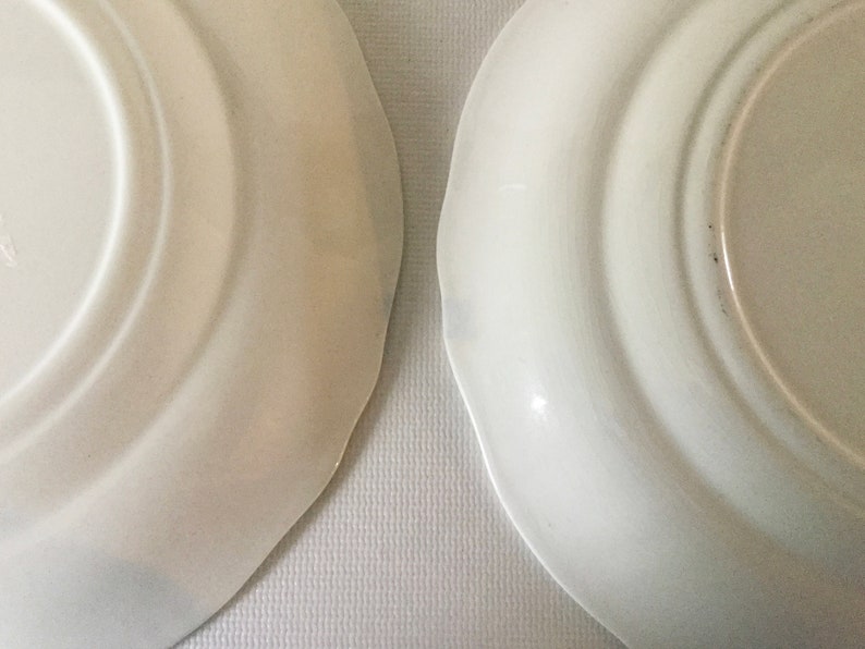 2 Salad Plates 7 34 Copeland Spode BLUE TOWER C1814 Gadroon Edge Antique Transferware England