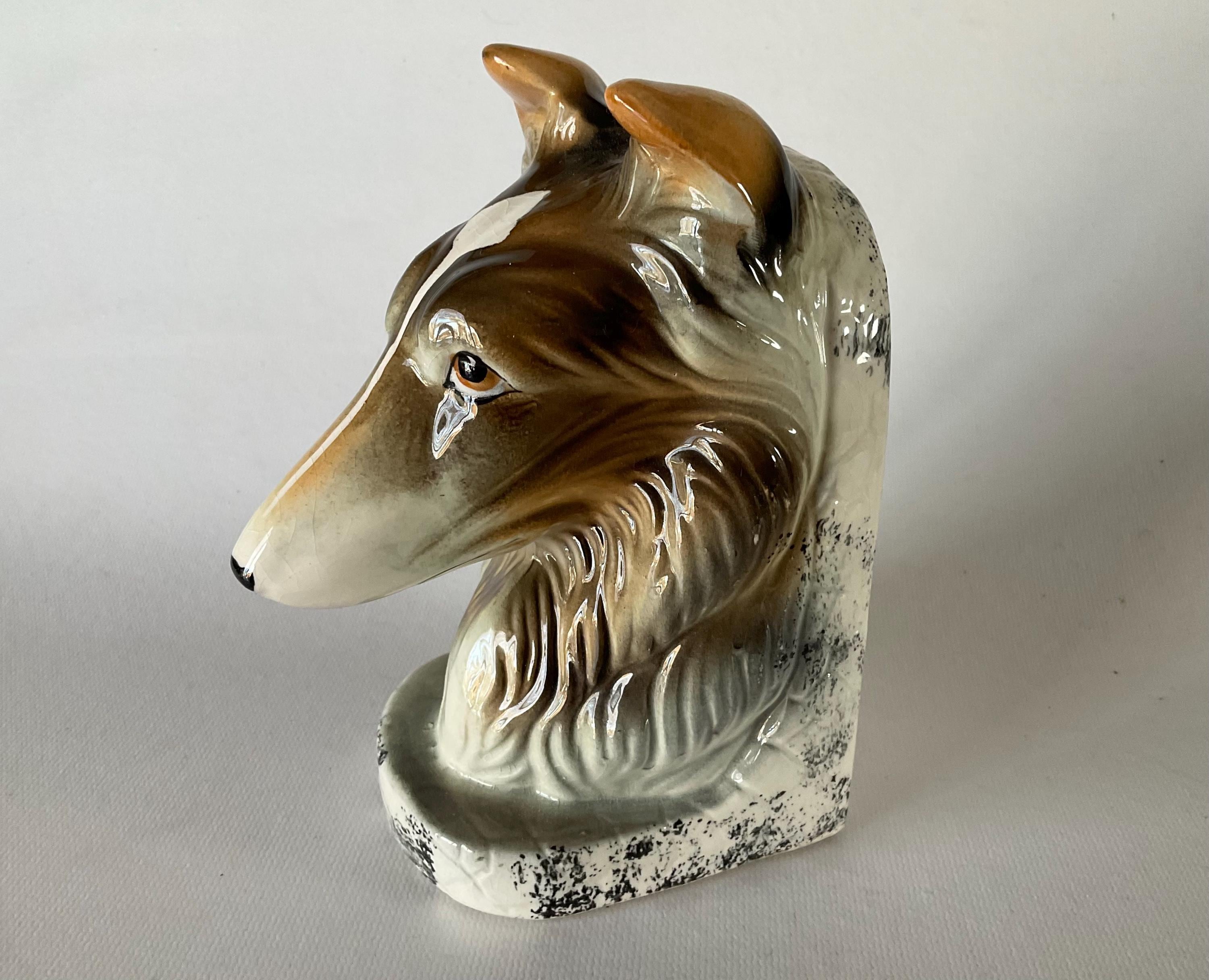 Vintage Collie Bookends - Etsy