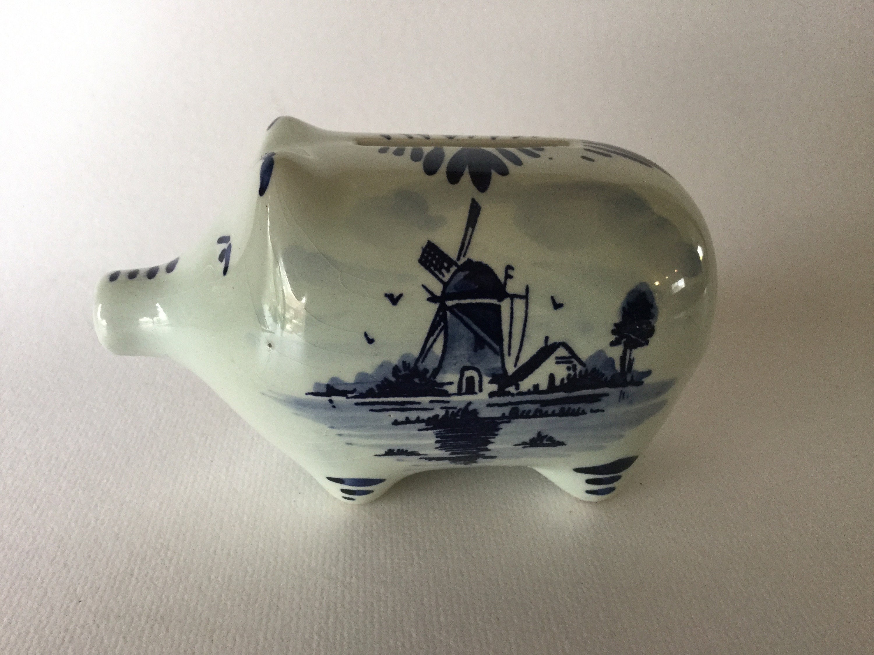 DELFT BLUE Holland PIGGY Pig Bank Made in Holland Long ...