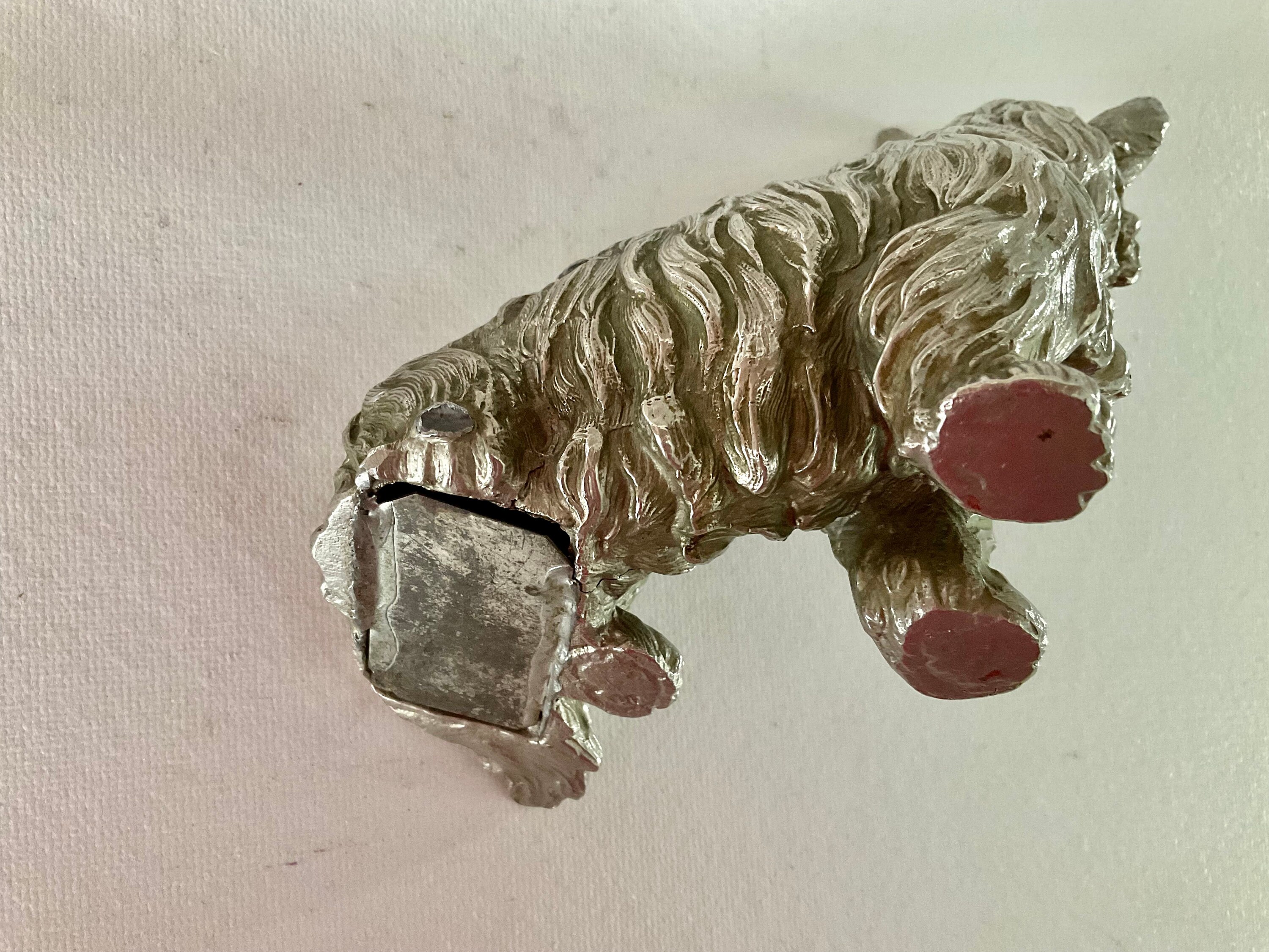Art Deco FRANK ART Silver Chrome Metal SCOTTY Scottie