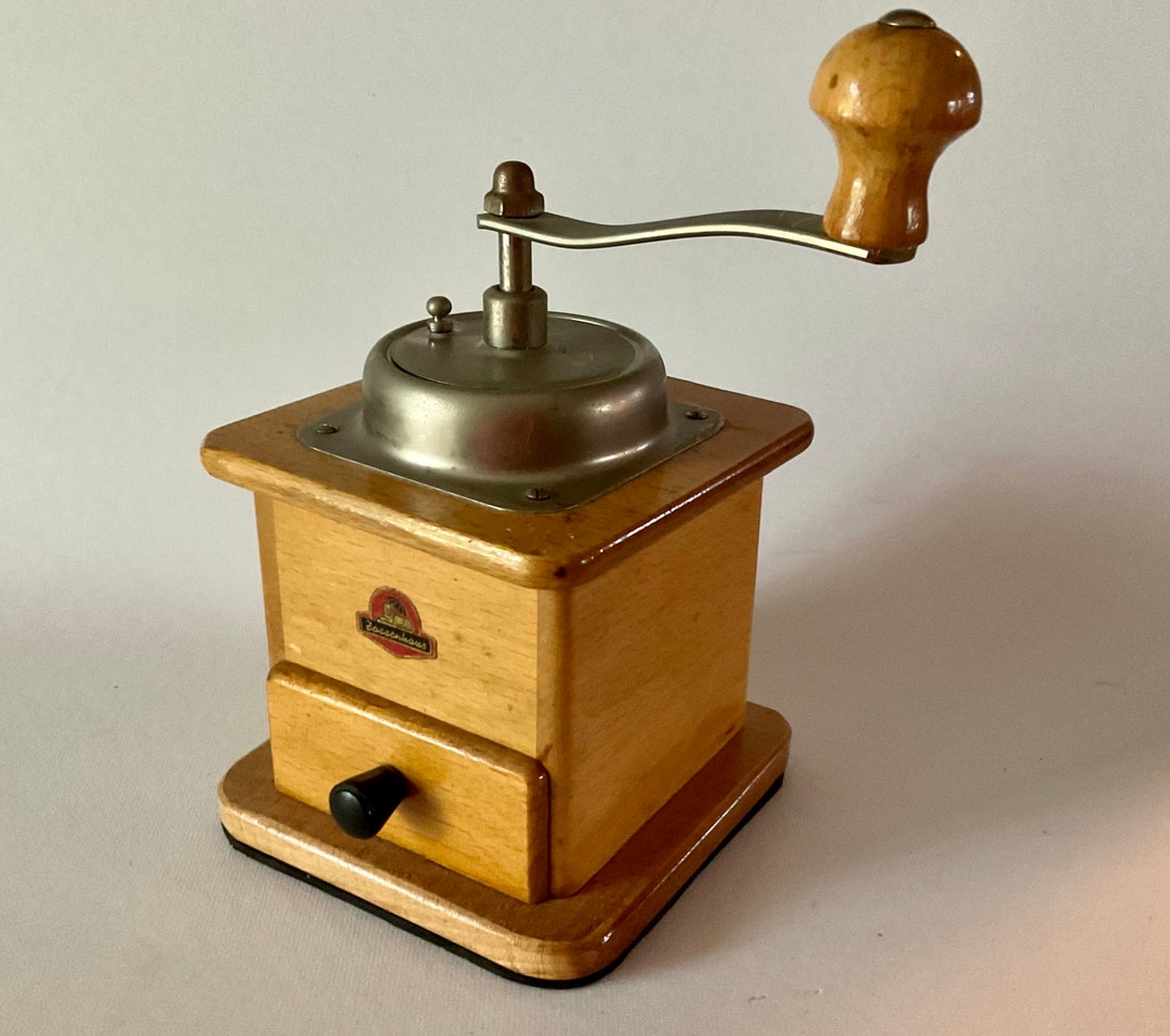 Vintage ZASSENHAUS Wood Coffee Grinder Hand Crank Germany 1950s - Etsy