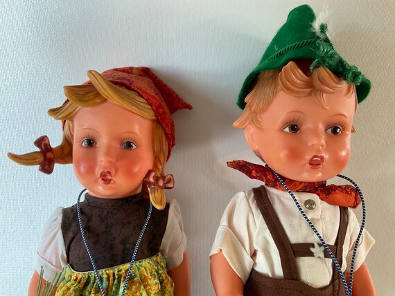 Vintage GOEBEL Rubber Jointed Doll S Hansel & Gretel 11 1/2