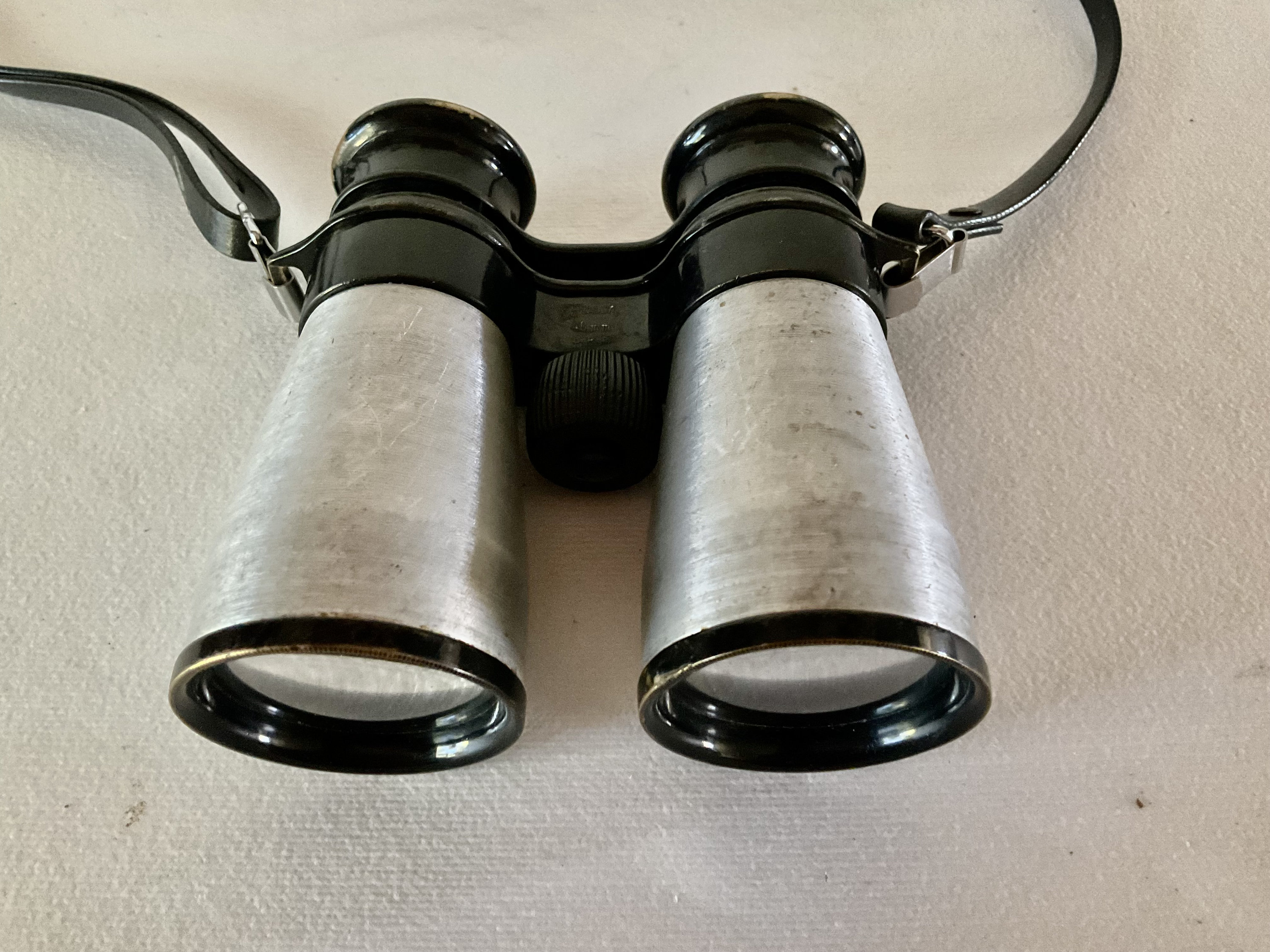 Vintage Busch 10x Terlux Binoculars Germany 1930s? with leather case