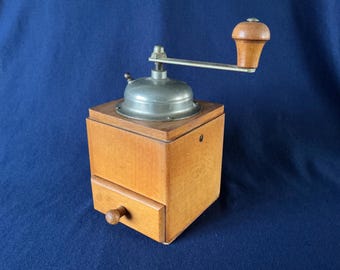 Vintage ZASSENHAUS Wood Coffee Grinder Hand Crank Germany 1950s - Etsy