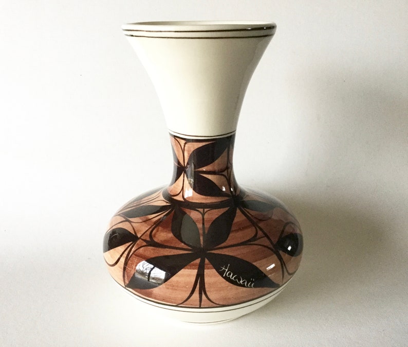 POHAKU Kiln HAWAII hand made Art Pottery Vase 9 Vintage Traditional Design /& Colors