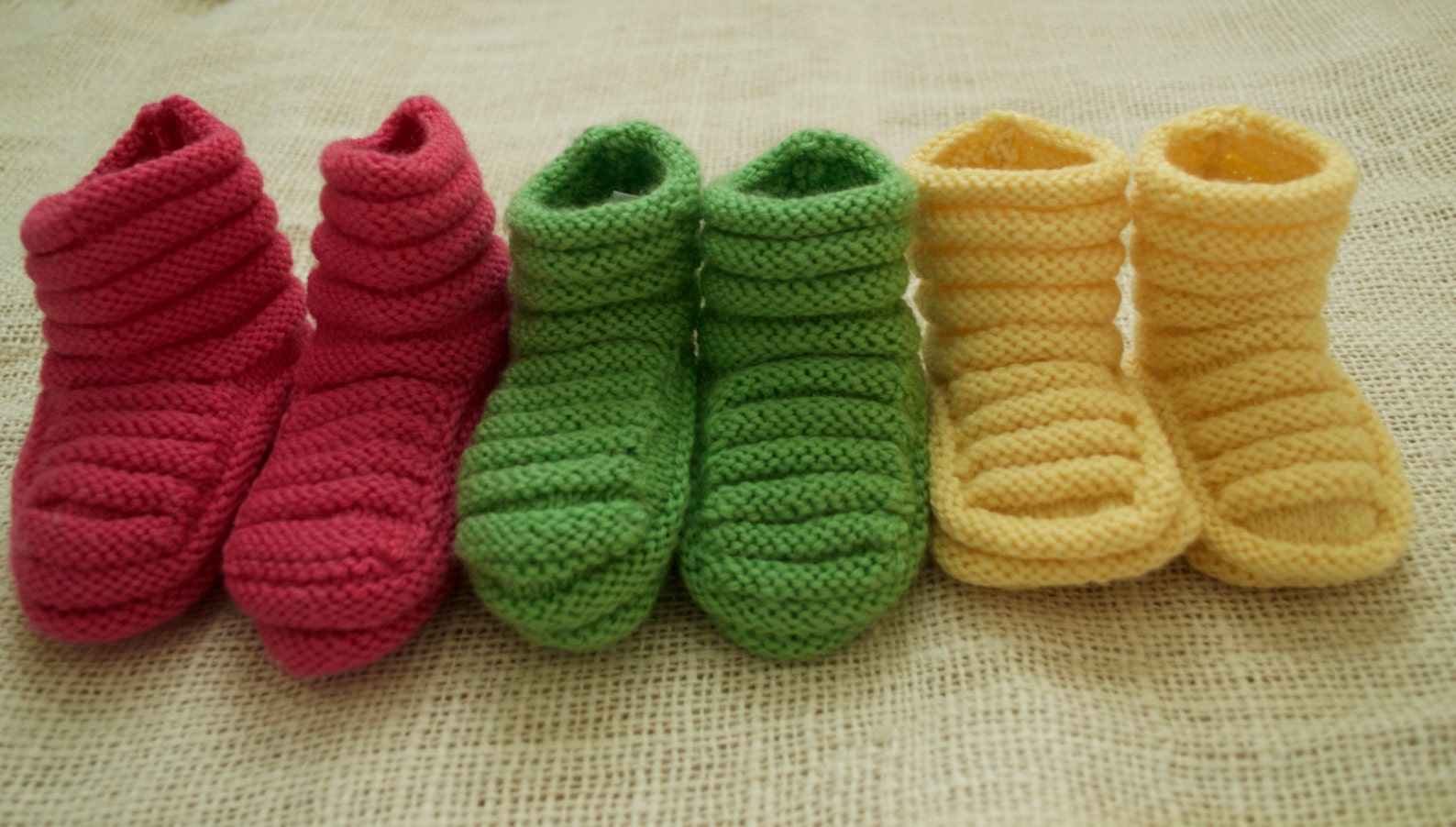 Kit Stay On Baby Booties to Knit Etsy
