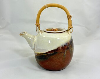 White and Red Teapot