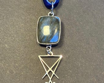 Labradorit Luzifer Sigil Halskette
