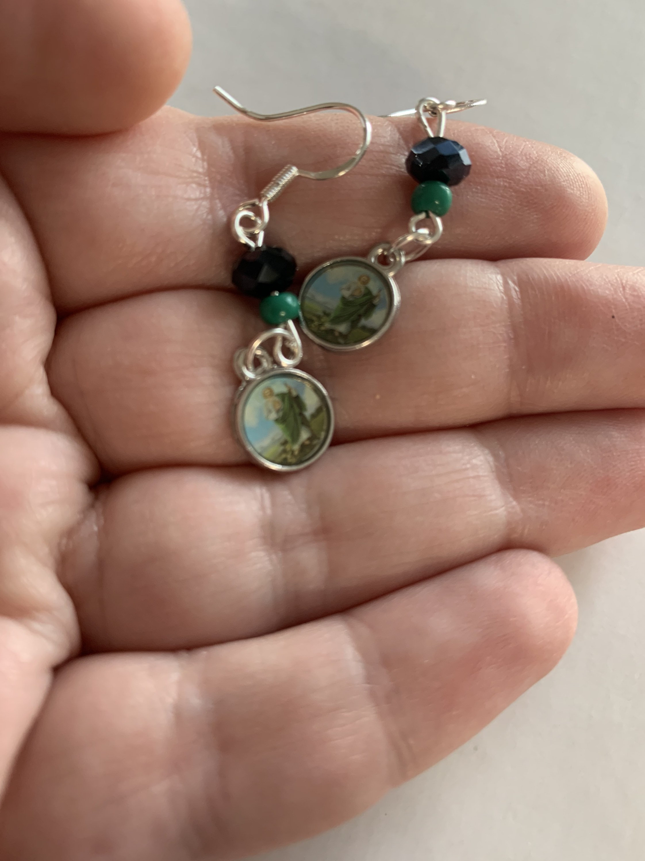 Saint Jude Earrings Patron Saint For Lost Causes Jewelry Etsy