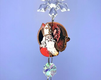 Ornement Krampus vintage, cadeau de Noël effrayant