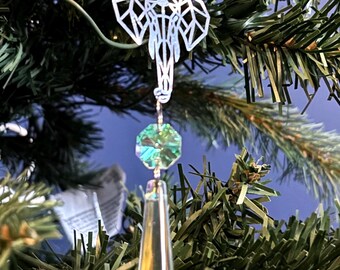 Origami Elephant Suncatcher, lucky elephant ornament