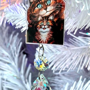 Adorno atrapasol de gato de Louis Wain