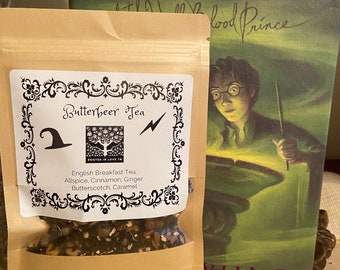 Butterbeer Loose Leaf Tea. Wizard World Inspired. Bookish Butterscotch Delight. Magical Gift.