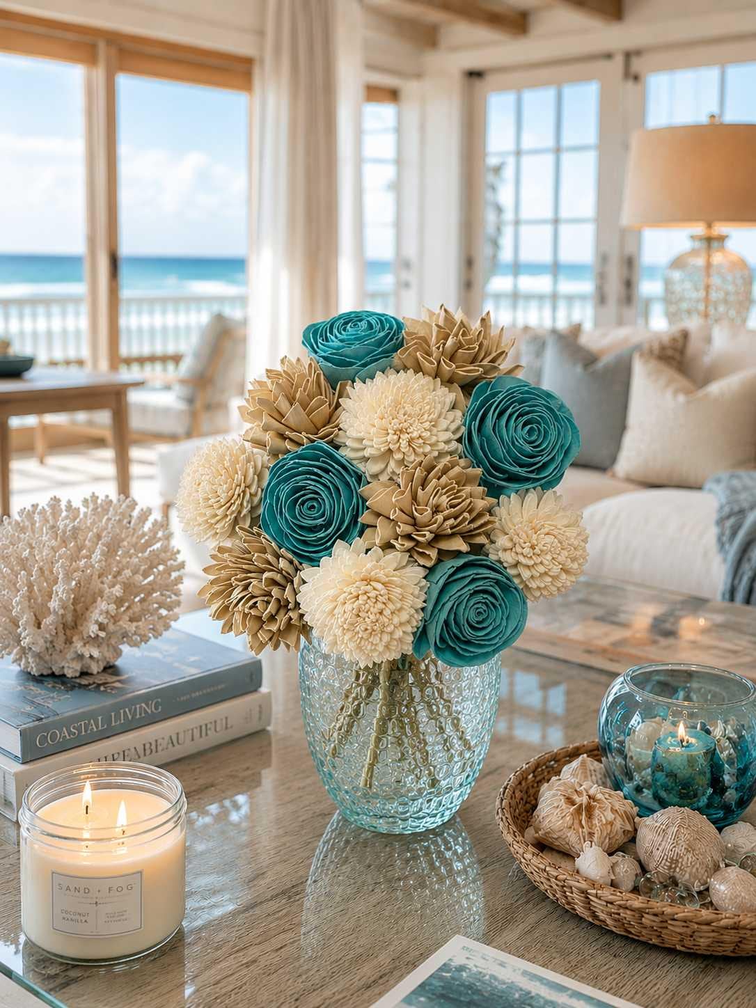 Wood Flower Arrangement