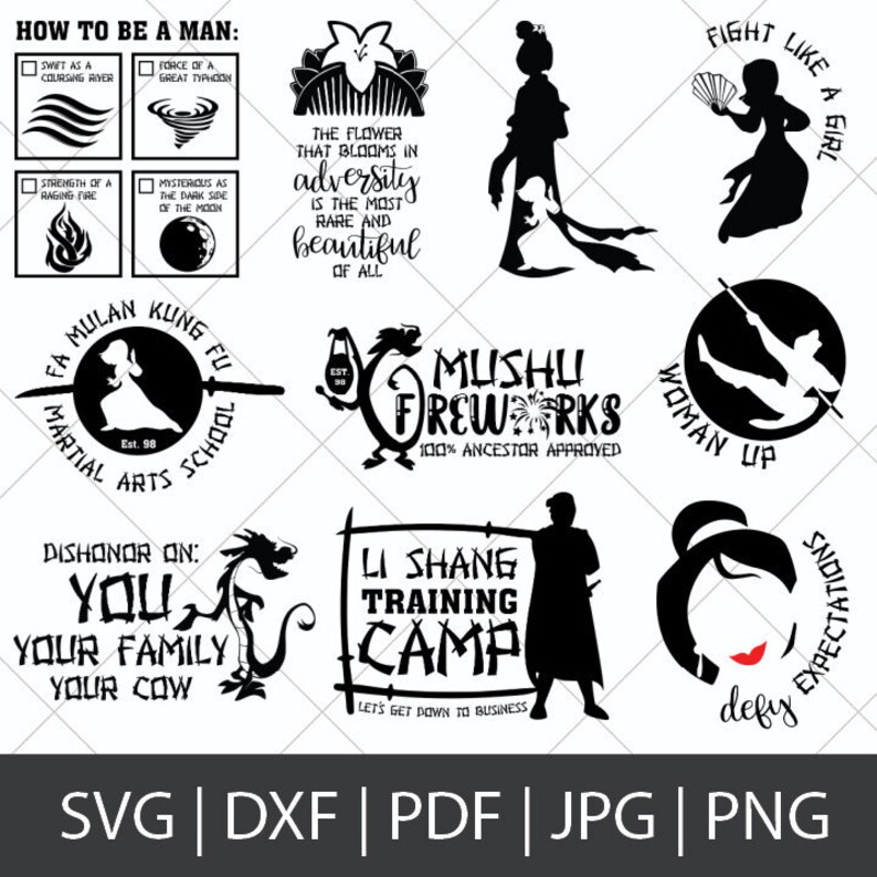 Mulan Svg DIY Mulan Shirt Disney Svg Files DIY Disney | Etsy