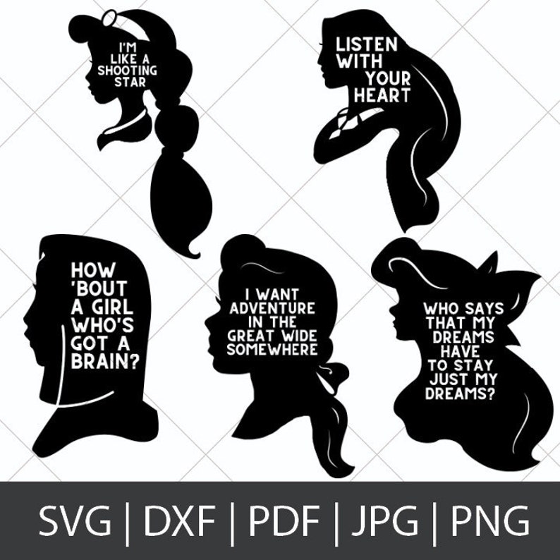 Download Disney Princess Silhouette SVG Renaissance Princess quotes ...