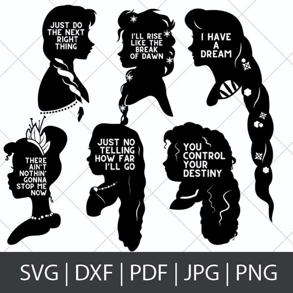 Download Disney Princess Silhouette Svg Modern Princess Quotes Etsy