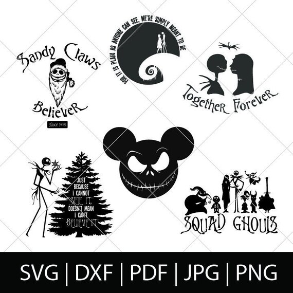 Download Nightmare Before Christmas Svg Bundle Diy Disney Shirt Etsy SVG Cut Files