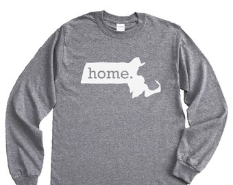 Homeland Tees Massachusetts Home Long Sleeve Shirt