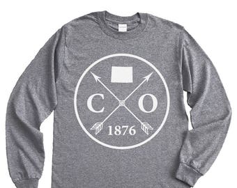 Homeland Tees Colorado Arrow Long Sleeve Shirt Home State Unisex T-Shirt