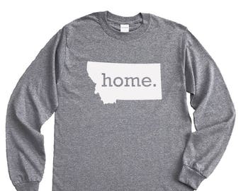 Homeland Tees Montana Home Long Sleeve Shirt Home State Unisex T-Shirt
