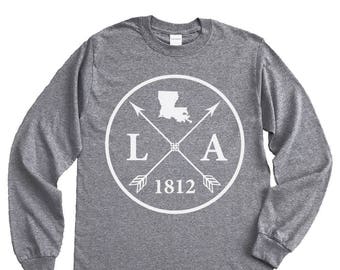 Homeland Tees Louisiana Arrow Long Sleeve Shirt