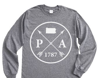 Homeland Tees Pennsylvania Arrow Long Sleeve Shirt Home State Unisex T-Shirt