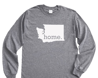 Homeland Tees Washington Home Long Sleeve Shirt Home State Unisex T-Shirt