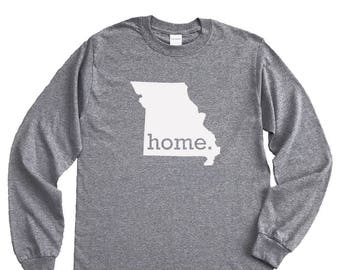 Homeland Tees Missouri Home Long Sleeve Shirt Home State Unisex T-Shirt