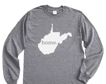 Homeland Tees West Virginia Home Long Sleeve Shirt