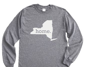 Homeland Tees New York Home Long Sleeve Shirt Home State Unisex T-Shirt