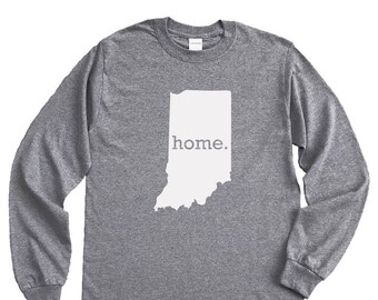 Homeland Tees Indiana Home Long Sleeve Shirt Home State Unisex T-Shirt