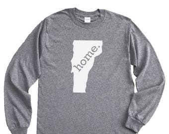 Homeland Tees Vermont Home Long Sleeve Shirt Home State Unisex T-Shirt