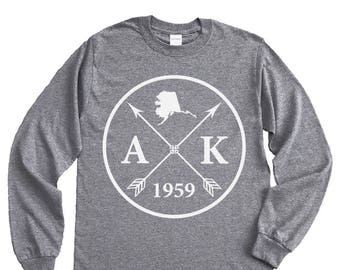 Homeland Tees Alaska Arrow Long Sleeve Shirt Home State Unisex T-Shirt